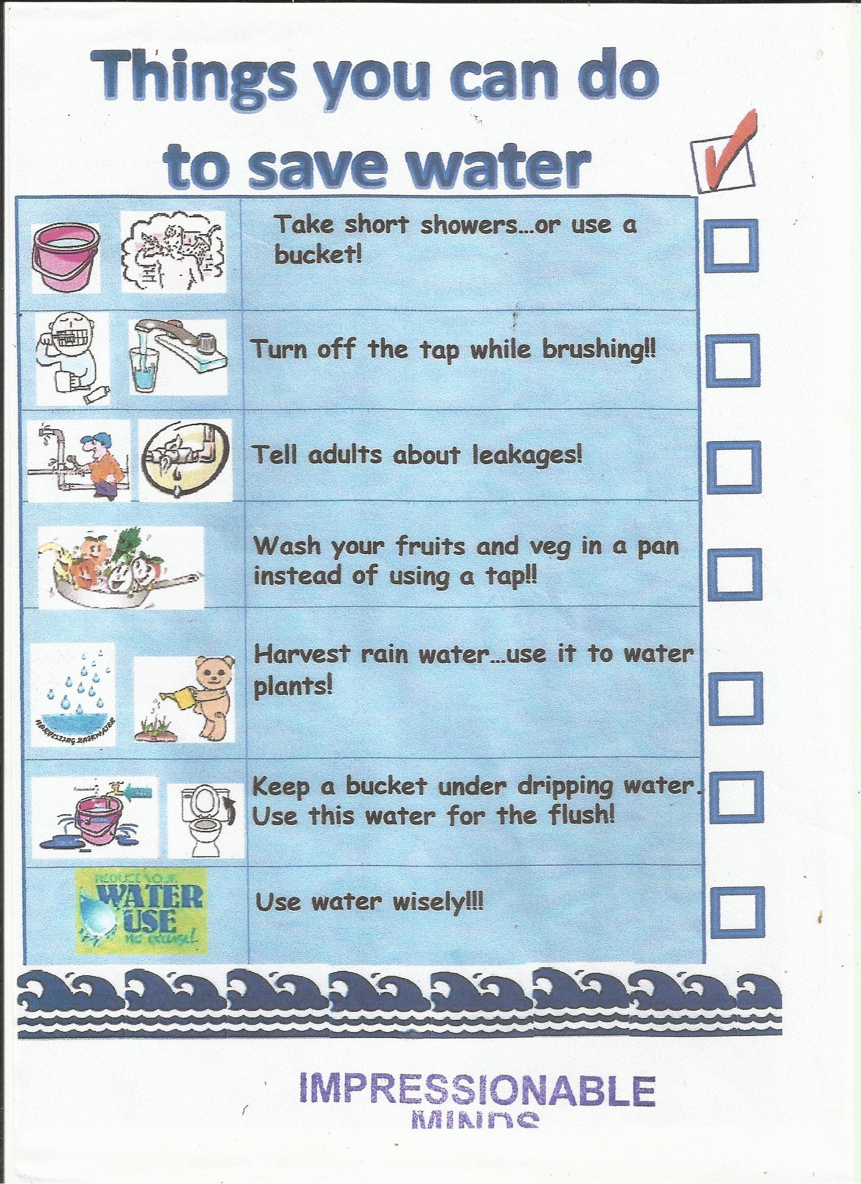 Water Conservation Using Water Wisely Impressionable Minds A Blog
